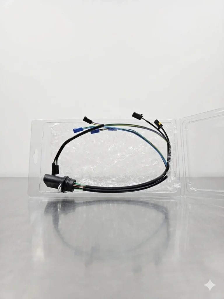 Arnés de cableado eléctrico para transmisión automática 09G de Volkswagen con conectores de colores y sensor principal.